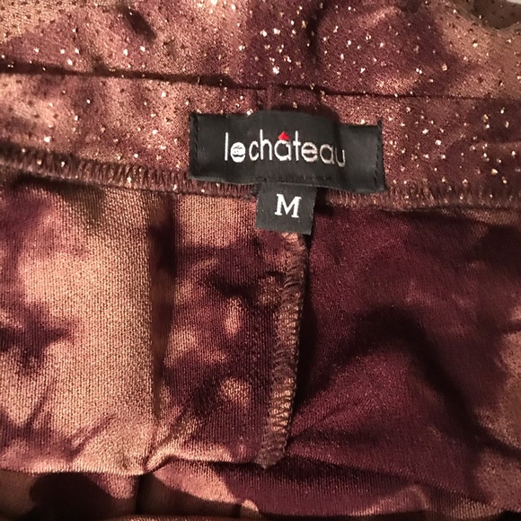 Brown sparkly Le Chateau fitted dress - Picture 5 of 6